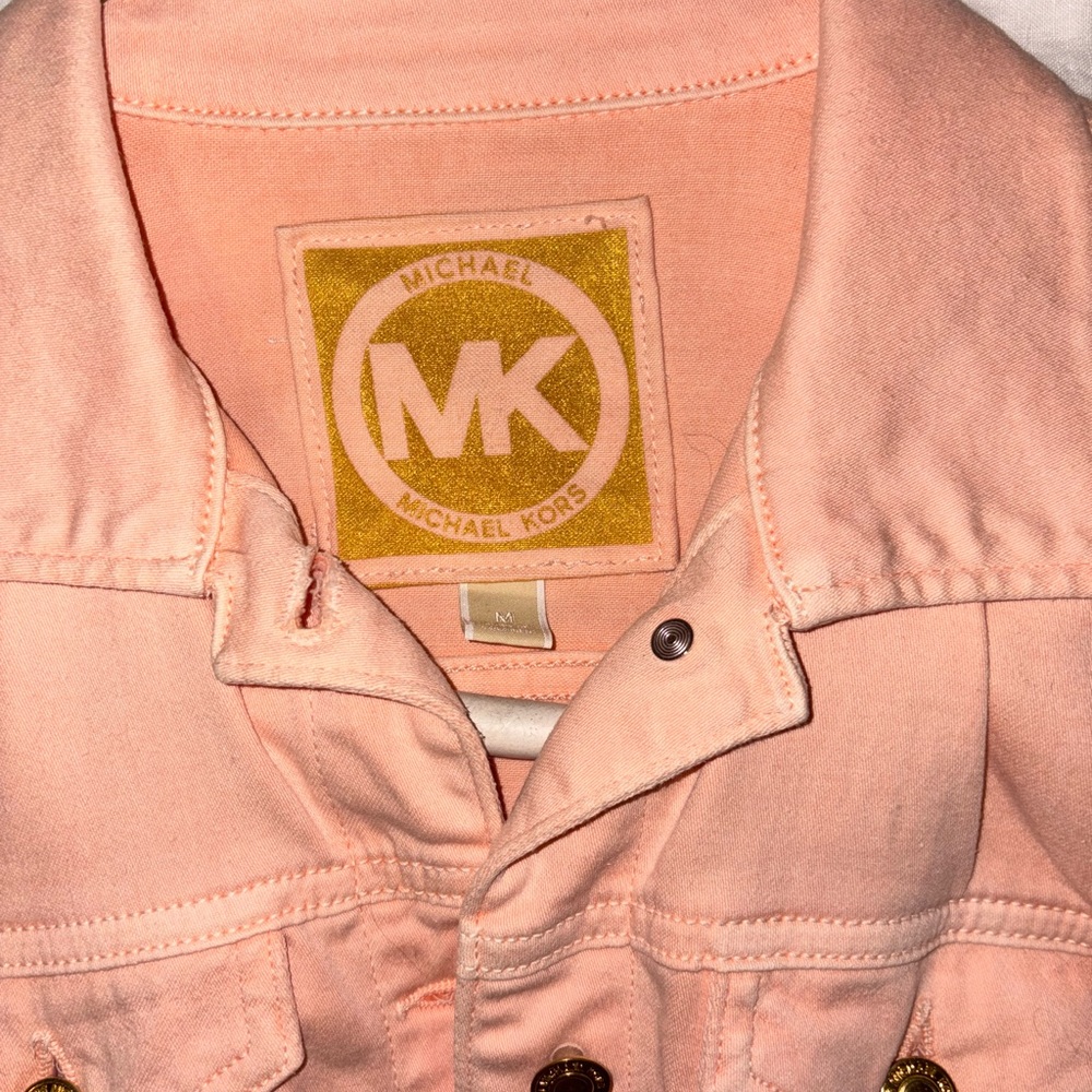 Michael Kors Pink Jean Jacket Casual Lightweight Design - Picture 2 of 2